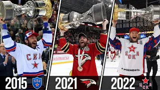 🏒 Все Победители (Чемпионы) КХЛ всю историю по годам 2008-2022 | Все финалы Кубка Гагарина 🏒