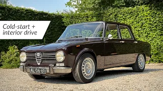 1971 Alfa Romeo Giulia 1300 Super cold start + interior driving impression