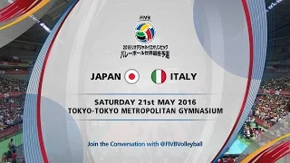 日本vsイタリア バレーボール 世界最終予選 20160521