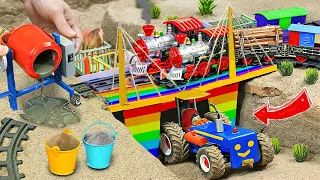 Top diy tractor making mini Concrete bridge #19 | diy tractor | water pump | @KeepVilla|DongAnh mini