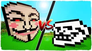 TROLL house vs HACKER house - MINECRAFT