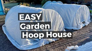 HOW TO MAKE A HOOP HOUSE FOR A RAISED GARDEN BED AND EXTEND THE GROWING SEASON