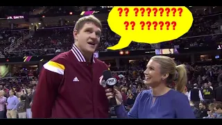 Timofey Mozgov accidentally answered his post-game interview in Russian