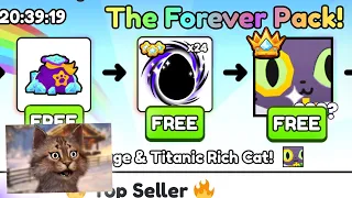 I GOT TITANIC RICH CAT FOR FREEEEEEEEEEEEEEE in Pet Simulator 99 Roblox