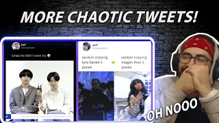 Not the white shirt!! - BTS meme tweets with chaotic energy | Reaction