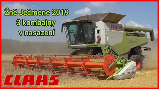 Žně 2019 - Ječmen | 3 kombajny Claas Lexion 760 / 570 / 460 | ZD UNČOVICE