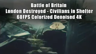 Battle of Britain Blitz London Bombed - 60fps Colorized Denoised 4K