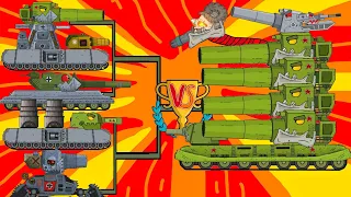 Mega army of tanks VS Mega BOSS - Cartoons about tanks