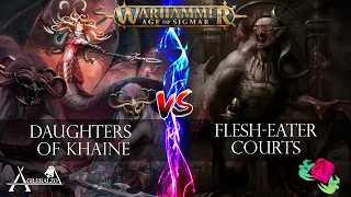 [ITA] Flesh-eater Courts VS Daughters of Khaine - Battle Report Age of Sigmar