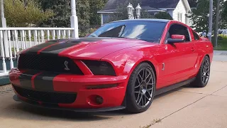 2007 choppin' GT500 gets squared 285 tires and adjustable rear LCA installed