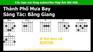 Cách chuyển hợp âm bài hát Thành Phố Mưa Bay tông Mi thứ (Em) và Si thứ (Bm)