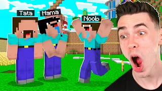 MAMA I TATA PRANK NA NOOBKU w Minecraft! *uwierzył*