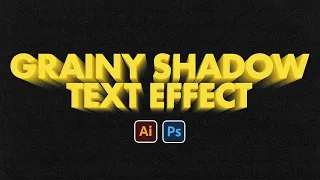 Grainy 3D Text Effect | Illustrator & Photoshop Tutorial