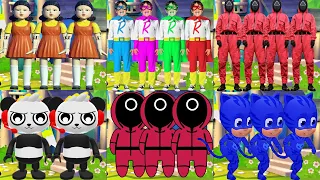 Tag with Ryan vs Squid Game Red Light Green Light Funny Moments Compilation PJ Masks Catboy Gameplay