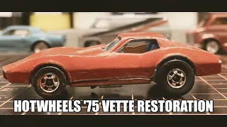 Restoring Diecast Cars-1975 Hotwheels Corvette