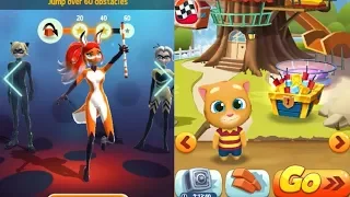 Who is the Best Rena Rouge or Talking Ginger? (Miraculous Ladybug VS Talking Tom Gold Run)