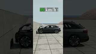 Audi A4 vs 200 km/h crash test #shorts