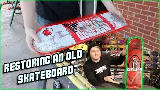 RESTORING AN OLD SKATEBOARD | It was cracked and chipped :( | Monthly Giveaway Update