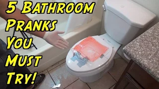 5 Bathroom Pranks You Can Do At Home - HOW TO PRANK (Evil Booby Traps) | Nextraker