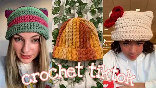 TIKTOK CROCHET KNITTING COMPILATION #022 | crochet beanie edition