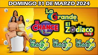 Resultados del Sorteo la grande – Zodiaco – La chica para hoy DOMINGO 31 de marzo 2024