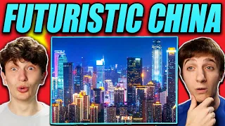 Americans React to China's Cyberpunk Futuristic Cities. 中国未来城市 2022!