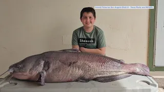 9-year-old Texas boy catches massive 51.5 pound catfish