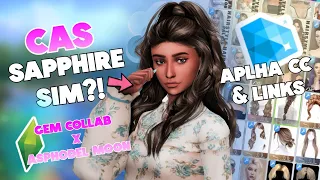 Creating a SAPPHIRE Sim?! 💎| ALPHA CC + LINKS | Create a Sim | Sims 4