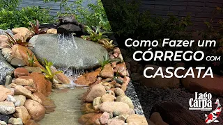 Como fazer um CÓRREGO COM CASCATA + dicas