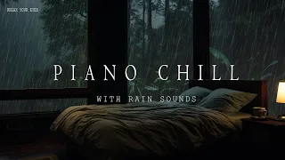 Soft Piano and Heavy Rain: Cozy Room Ambience for Stress Relief and Deep Sleep 🌧️🎹💤