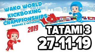 WAKO World Championships 2019 Tatami 3 Part 2 27/11/19