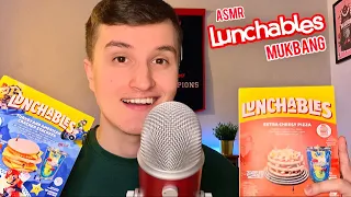 [ASMR] Relaxing Lunchables Mukbang (pizza, chips & salsa, sandwich)