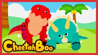 T-Rex vs Triceratops | Tyrannosaurus Dinosaurs Song | Nursery rhymes | Kids song | #Cheetahboo