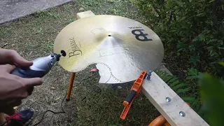 15 Minute Cymbal Repair! Meinl Byzance Crash Repaired Using DTCustoms Method