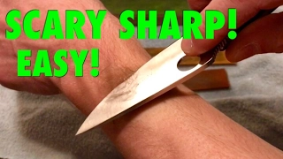 DON'T BUY EXPENSIVE JAPANESE WATER STONES, knife sharpening system easy and cheap