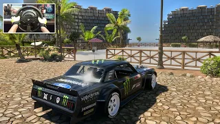 Ken Block's Hoonigan Ford Mustang Hoonicorn 1000 HP | Forza Horizon 5 | Steering wheel gameplay 4K