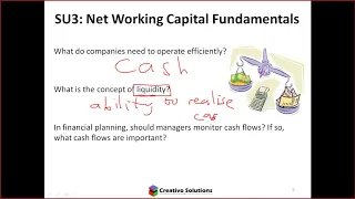 Cash Cycle for Working Capital Management - Inventory, Debtors, Creditors, Cash Management