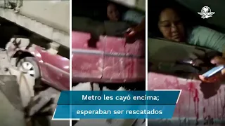 Les cae Metro encima; “mi esposo está atrapado”, decía mujer en auto que aplastó tren de Línea 12