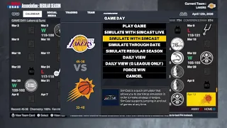 Rebuilding the Lakers after getting swept! 2k Myleague