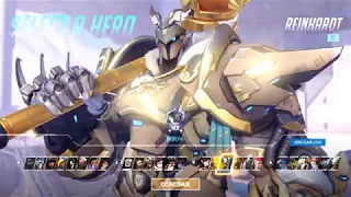 All Reinhardt Skins in First Person (Golden Weapon)