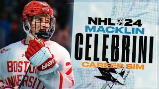 Macklin Celebrini San Jose Sharks Career Simulation