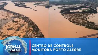 Agentes de segurança acompanham a situação de Porto Alegre