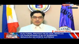 SC junks Bongbong Marcos' poll protest vs. Robredo | NTVL