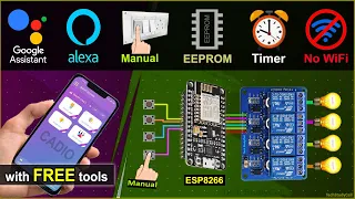 IoT based ESP8266 projects using Google Assistant Alexa & Cadio