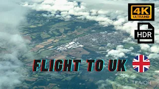 Flight From Canada 🇨🇦 To United Kingdom 🇬🇧 | HDR | 4K Ultra HD Travel Video | Relaxation