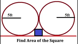 2 Circles 1 Square Find the the Area