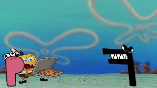 SpongeBob vs Alphabet Lore Saving Pizza from the Dr Livesey WALK Letter F Animation story