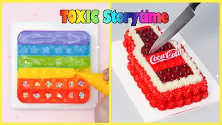 😫 TOXIC Storytime 🌈 Satisfying Chocolate Cake Decorating With Pop it