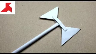 DIY - How to make a Double Headed BATTLE AXE of A4 paper