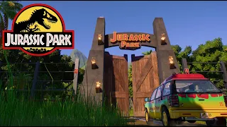 Jurassic Park (Novel) 1990 - Safari Park Tour - Jurassic World Evolution 2 - Sandbox Mode